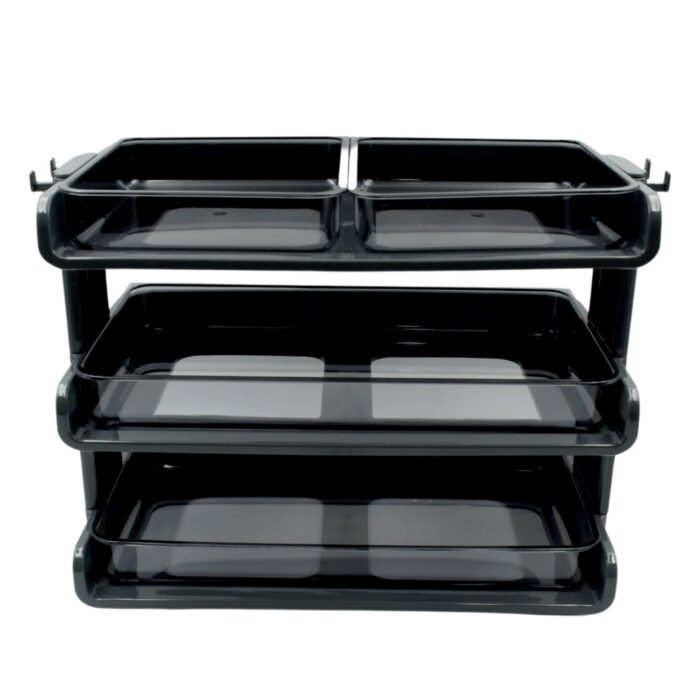 Plastic 3 Layer Storage used in all kinds of household and official places for storing of various types of stuffs and items, Desktop File Storage Rack, Office Data File Rack Drawer Type Classification Cabinet Desktop File Holder Organizer for Office - Image 4