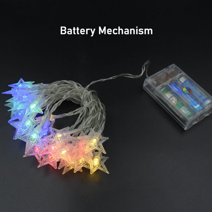28 LED / Star 3.9 Meter Star Shape Led Light Battery Operated with Flashing Modes for Home Decoration, Kids Room, Waterproof Diwali & Wedding LED Christmas Light Indoor and Outdoor Light ,Festival Decoration (Multicolor Battery Not Included 3.9Mtr) - Image 7