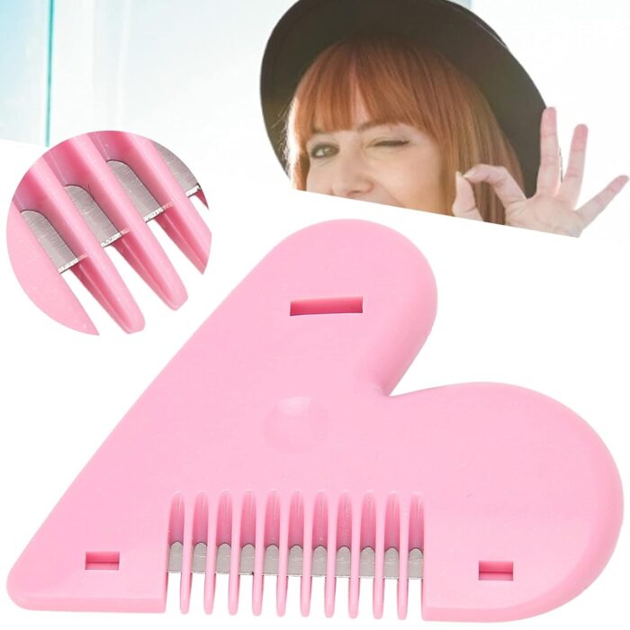 Heart Shape Plastic Hair Cutting Scissors for Baby Girls Lightweight Portable Hair Thinning Double‑Edge Stainless Steel Convenient for Hair Cutting for Hair Thinning (1 Pc ) - Image 8