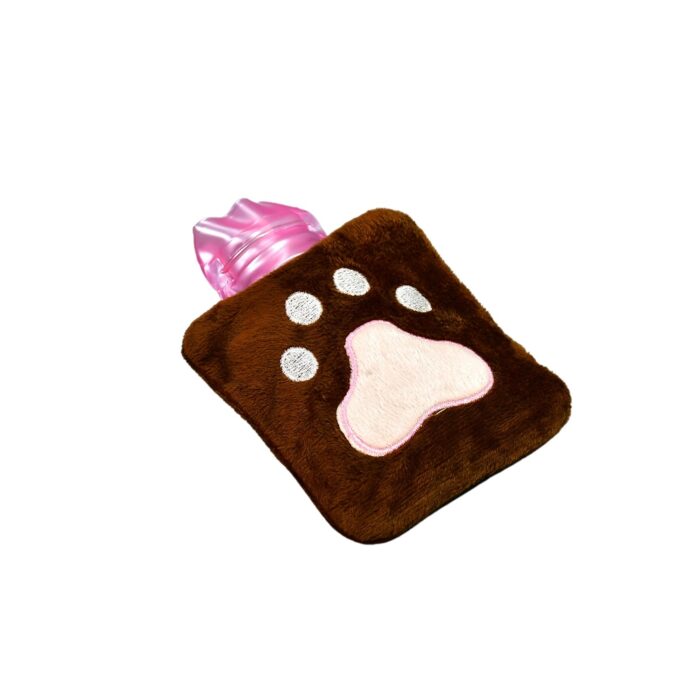 Paw Print Small Hot Water Bag with Cover for Pain Relief - Image 5