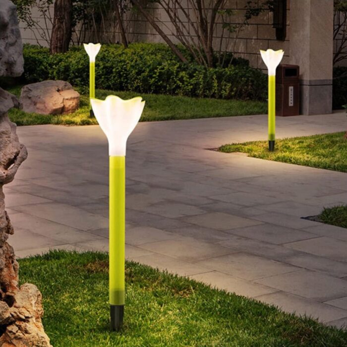 Street Light Solar Flowers Lights Road Light Flower Landscape Light Decorative Yard Lights Solar Lights Garden Stake Flower Lights Solar Landscape Light in Outdoor Spotlight (2 Pc ) - Image 3