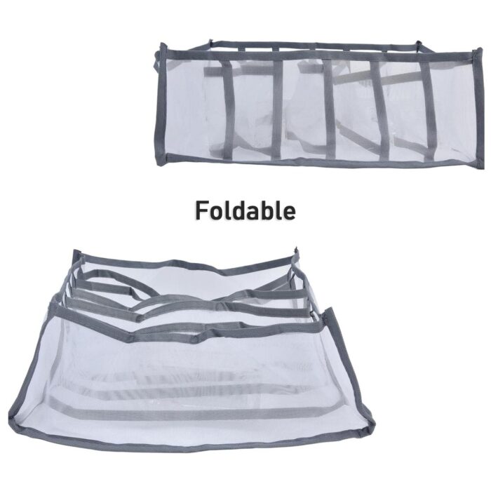 MULTIPURPOSE STORAGE POCKET RACK, FOLDABLE, COLLAPSIBLE FABRIC WARDROBE ORGANISER FOR CLOTHE ORGANISER LAUNDRY BAG - Image 6