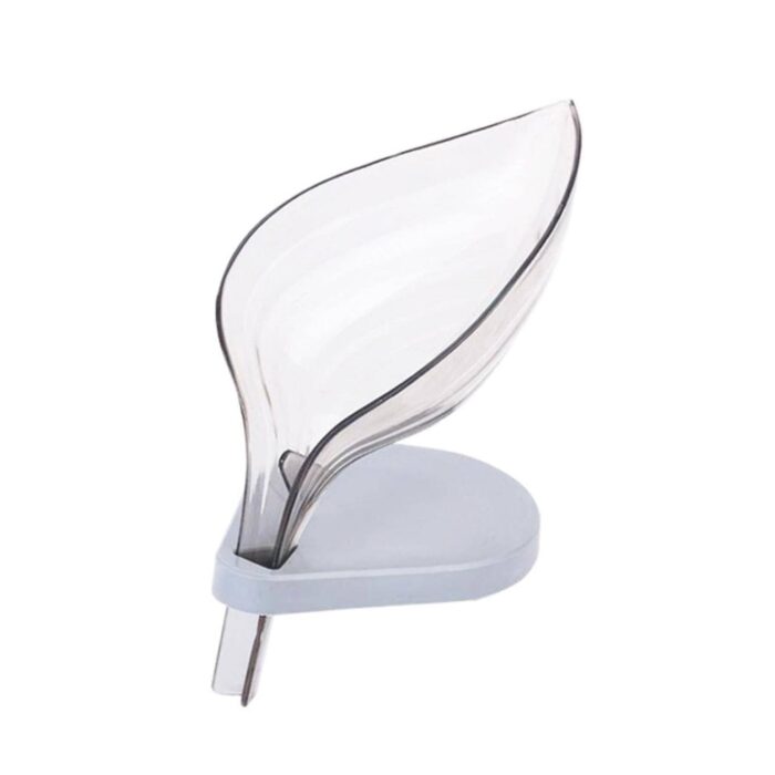 Plastic Leaf Shape Soap Box Self Draining Bathroom Soap Holder, Decorative Drainage Plastic Soap Dish with Draining Tray (Mix Color / 1 Pc) - Image 4