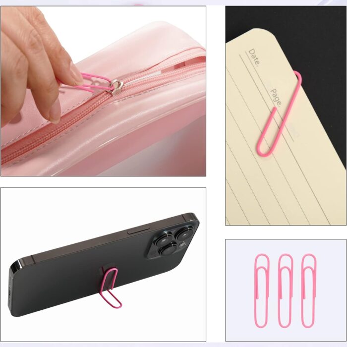 MultiPurpose Assorted Color Coated Paper Clips, Assorted Sizes, Durable & Rustproof, Colored Paper Clips for Paperwork, DIY Work, classify Documents, Bookmark, Snacks Bag Clips, Suitable for Home, School, Office (Approx 28 Pcs) - Image 7