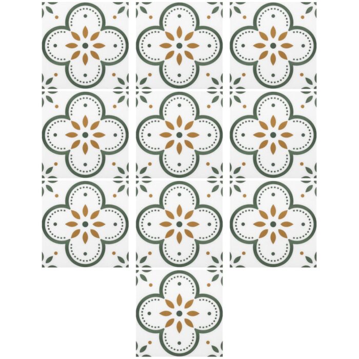 Peel and Stick Floor Tiles Kitchen / Bathroom Backsplash Sticker Detachable Waterproof DIY Tile Stickers for Wall Decoration Tiles Home Decoration (8x8 Inch / 10 Pcs Set) - Image 7