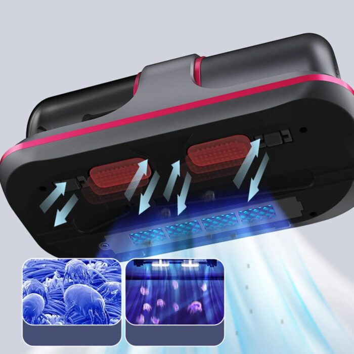 Powerful Suction Portable Handheld Vacuum Cleaner - Low Noise Vacuum Cleaner for Bed - Cordless Vacuum Cleaner for Car Seat Crevices Pillows, Mattresses, Sofas Wireless Anti Dust and Mite Cleaner - Image 7