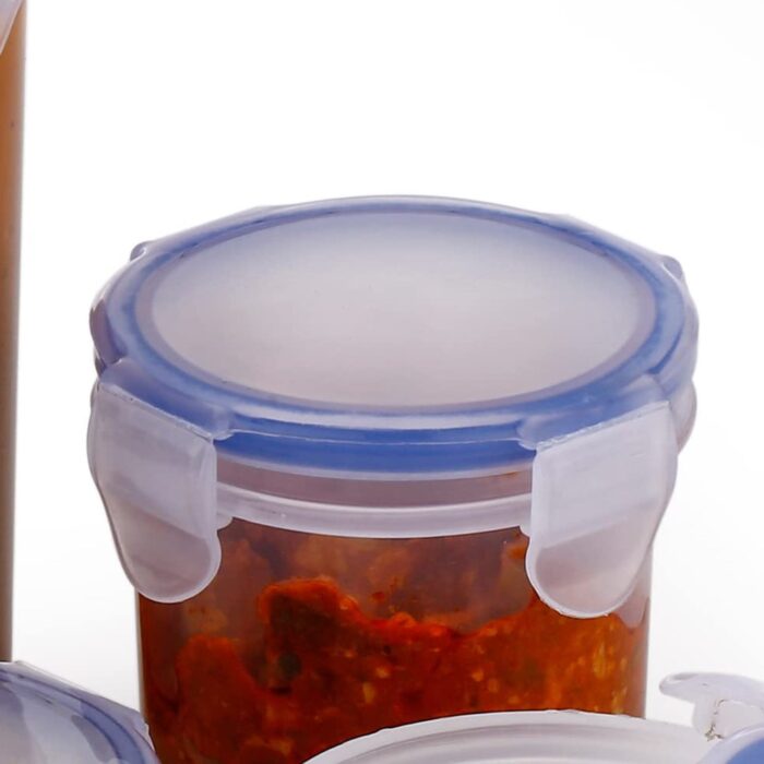 Plastic Liquid Round Airtight Food Storage Container with Leak Proof Locking Lid - Image 7