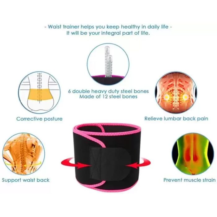 Waist Support Belt Neoprene Ab Belt Trainer, Stomach Wrap Tummy Belt / Belly Tummy Yoga Wrap Back Exercise Body Wrap - Image 11