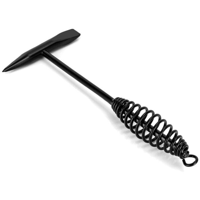 Welding Slag Removal Tool Chipping Hammer with Coil Spring Handle, Mufti Functional for Cleaning Removing Slag Industrial Weld Slag Spatter Removal Tool Welding Hammer, for Machinery Electrician (1 Pc ) - Image 4
