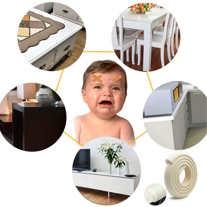 Corner Proofing Edge Protector Safe Corner Cushion for Table, Baby Safety Bumper Guard,Furniture, Bed, Soft Rubber Corner Protectors for Kids (2 Mtr) - Image 8