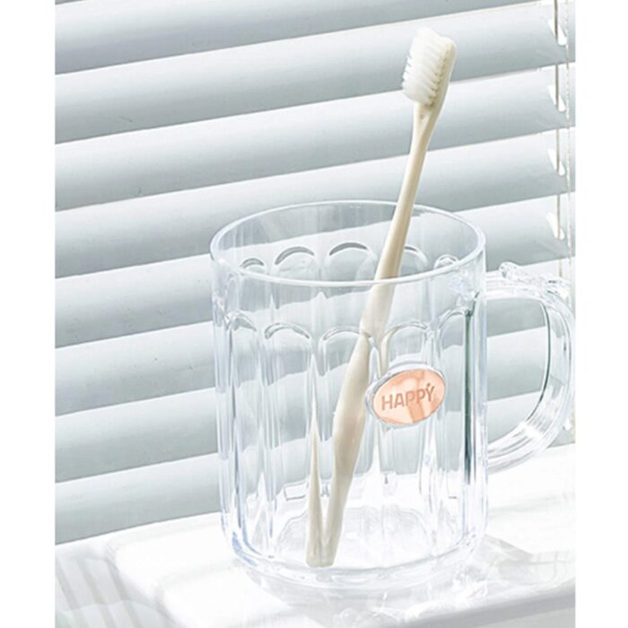 Multi-Purpose Plastic Cup, Toothpaste Holder Bathroom Cup Bathroom Cup With Slot Handle Mug Environmental Friendly Festival for Outdoor for Household  Gift For Anniversary and Birthday, (1 Pc) - Image 7