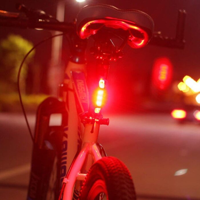 LED Bike Lights Set, USB Rechargeable Bicycle Front and Back Bike Light, Different Modes IPX6 Waterproof Headlight & Rear Light, for Safe Cycling Hiking Road Mountain Commuter Fits All Bicycles - Image 3