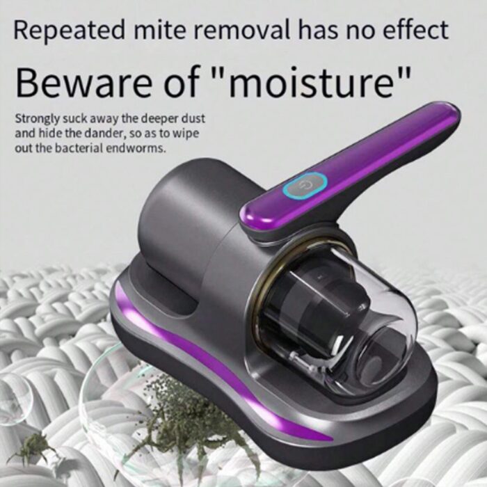 Powerful Suction Portable Handheld Vacuum Cleaner - Low Noise Vacuum Cleaner for Bed - Cordless Vacuum Cleaner for Car Seat Crevices Pillows, Mattresses, Sofas Wireless Anti Dust and Mite Cleaner - Image 5