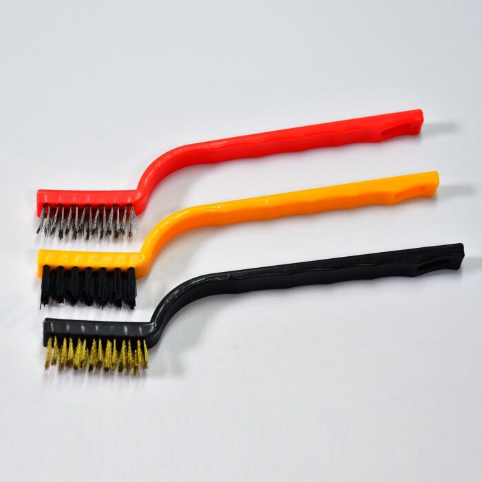3-Piece Mini Wire Brush Set: Tackle Tough Cleaning Jobs (Multi-Material) - Image 4
