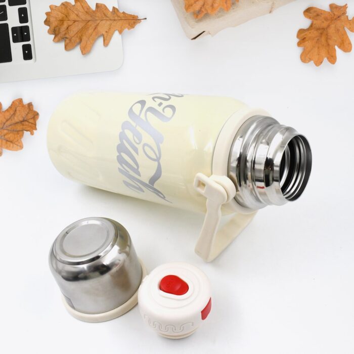 Stainless Steel Vacuum Insulated Water Bottle | Leak Proof Flask for Tea Coffee | Reusable Water Bottle with Hanging Strap | Bottle for Hot & Cold Drinks Wide Mouth Water Flask 1200 ML - Image 7
