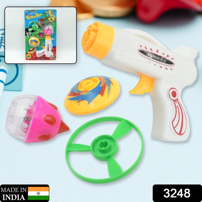Flash & Sound Super Speed Spinner Gun Set for Kids (Battery Not Included / 1 Pc ) - Image 2