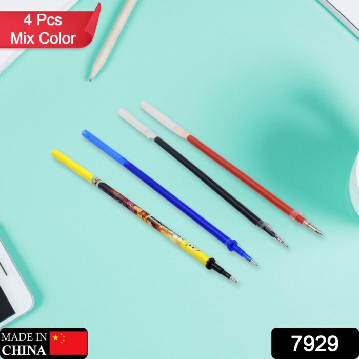Retractable Gel Pen Refills Replacement Refill, for Writing Journaling Taking Notes School Office Home, Full Needle Refills Gel Pen Refill Replacement (4 Pc Mix Color) - Image 2