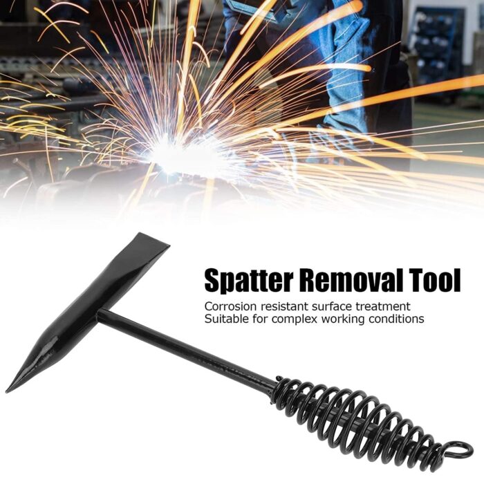 Welding Slag Removal Tool Chipping Hammer with Coil Spring Handle, Mufti Functional for Cleaning Removing Slag Industrial Weld Slag Spatter Removal Tool Welding Hammer, for Machinery Electrician (1 Pc ) - Image 6
