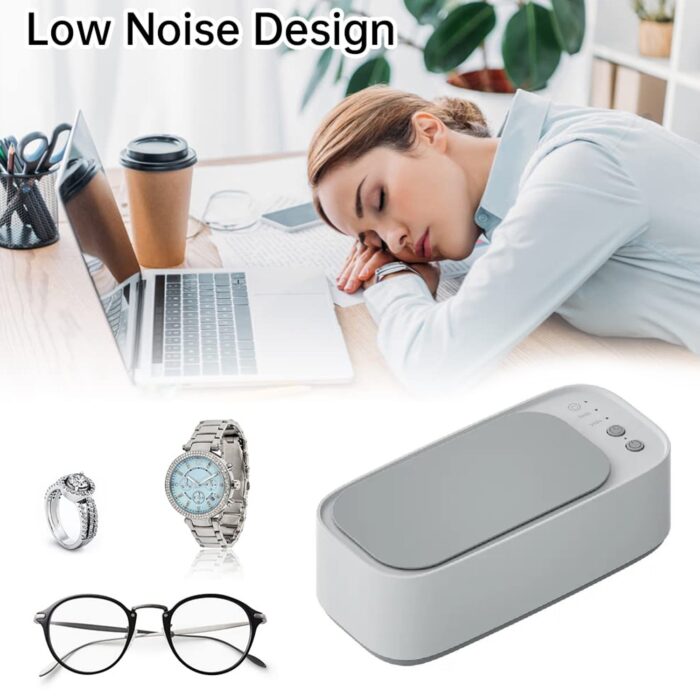 Ultrasonic Jewelry, Cleaner, Ultrasonic Cleaning Machine, Portable Jewelry Cleaning Machine for Jewelry, Ring, Silver, Retainer, Glasses, Watches, Coins, High Frequency Vibration Machine google/ optical cleaner machine (USB Operated) - Image 7