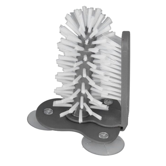 Mug / Cup / Glass Washer Brush with Suction Base, Self Stand Glass Washer Brush Double Sided Bristle Brush for Home Hotel Restaurant Café - Image 4