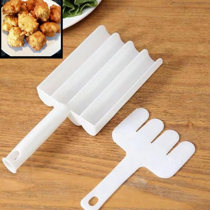 Small Multifunction Fritters Maker - Creative Fritters Scoop Multi-Function Ball Maker | Portable Maker for Making Cake Balls, Ice Cream Spoon, Doughnut, Hand Cutting Scoop(2pc Set) - Image 4