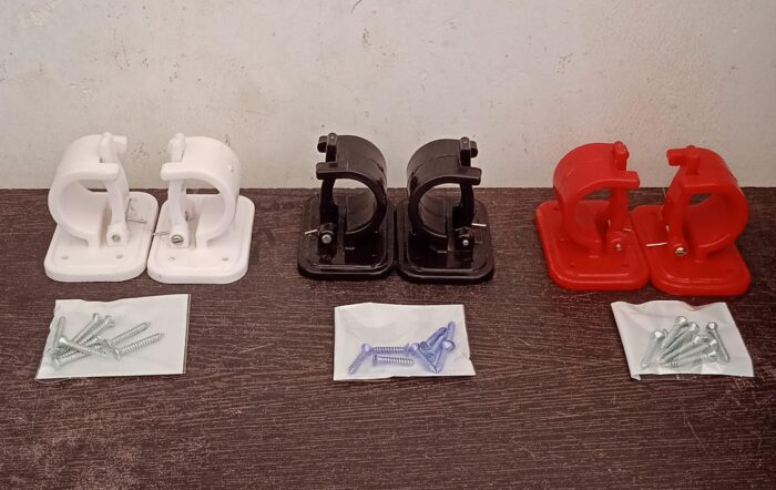 Drill-In Curtain Rod Brackets (2 Pc): Adjustable Hooks, Screws Included (Mix Color), Bathroom, Kitchen - Image 8