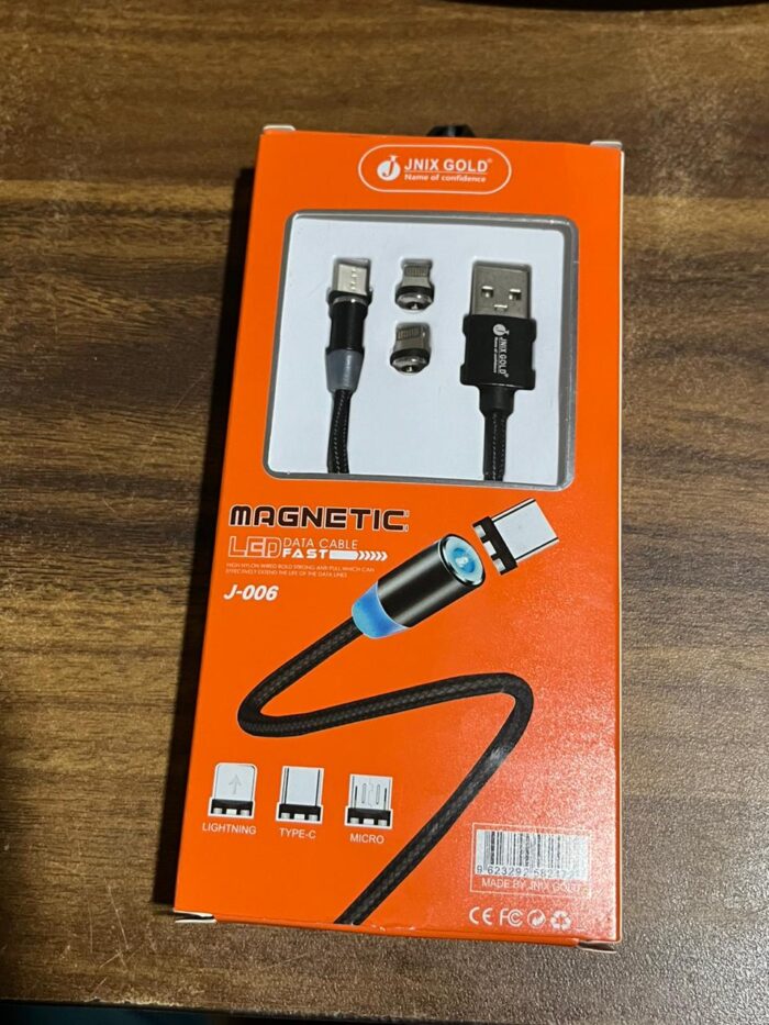 Magnetic Charging Cable 3 in 1 Metal Magnetic Micro USB Type C Lighting Cable with LED, Multiple Charging Adapters for All Android and all Smartphones  (Compatible with All Android and iPhone Smartphones, Tablet, PC, Mobile - Image 8