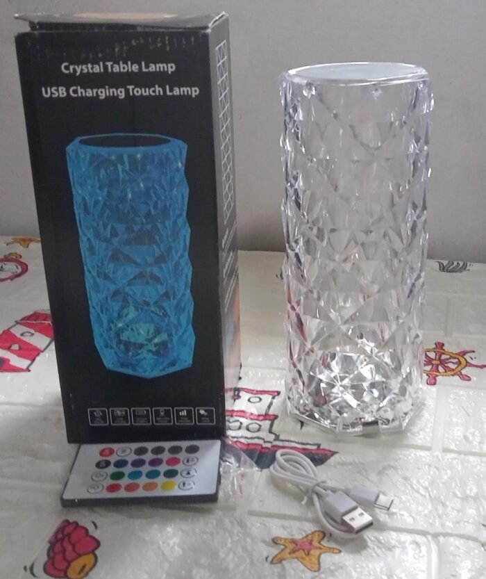 Crystal Touch Night Light (16 Colors) - Rose Diamond Table Lamp with Remote Control, USB Table Lamp, Romantic Date Lighting Decor for Festival, Bedroom, Dining Room - Image 11