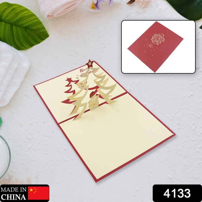 Unique 3D Pop-Up Wishing Card (Christmas): 1 Pc - Image 2