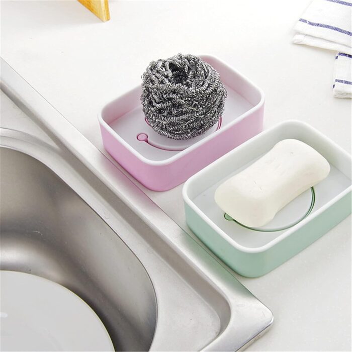 Soap Dish with Drain Soap Holder, Soap Saver Easy Cleaning, Soap Tray for Shower Bathroom Kitchen (1 Pc) - Image 3