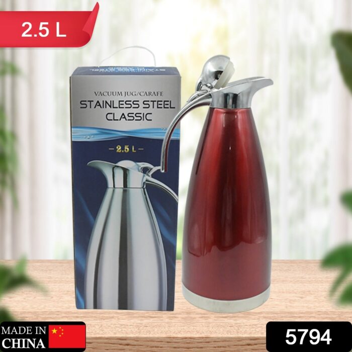 Vacuum Insulated Kettle Jug (Stainless Steel): 2.5L Sizes - Image 2