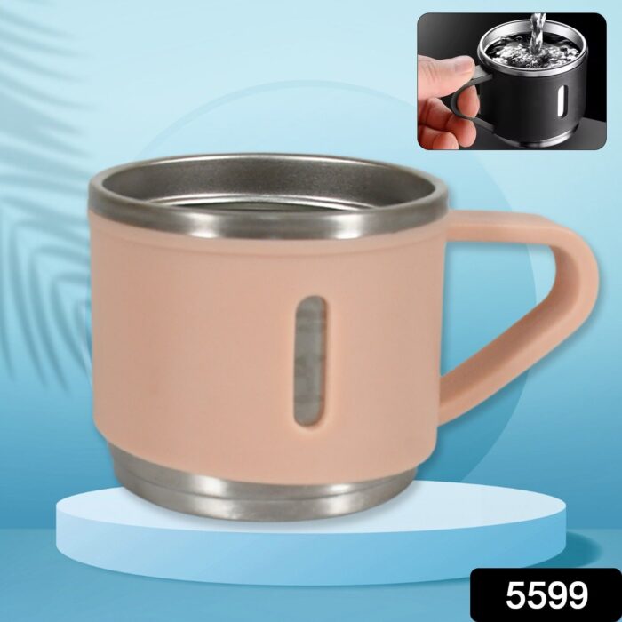 Stainless Steel Vacuum Coffee / Tea Cup, Tea Mug Hot Insulated Double Wall Stainless Steel, Coffee, and Milk Cup with Handle Easy To Carry: Coffee Cup (1 Pc) - Image 2