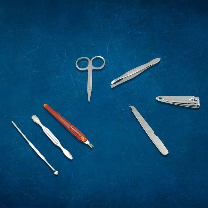 Nail Care Set / Kit / Case, Fingernail Clipper, Manicure Set, Stainless Steel Nail Cutter Set ,Manicure Toe Nail Clippers Care Tools with Lightweight and Beautiful Travel Case (7 pc Set) - Image 5