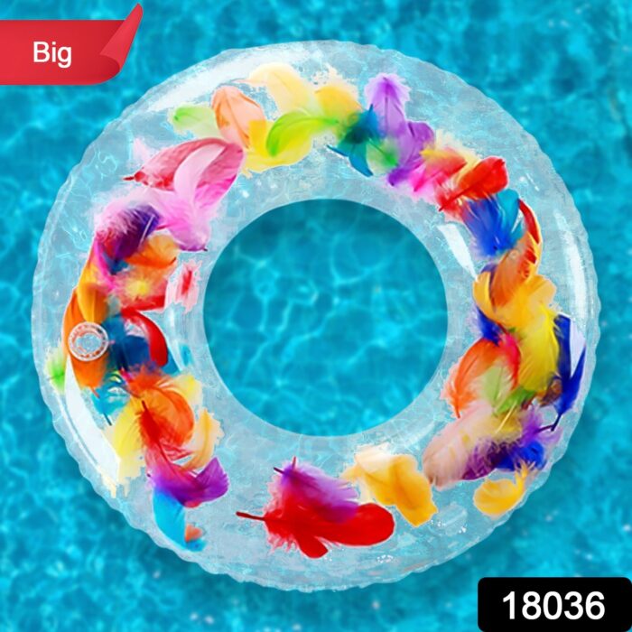 Swim Ring, For Adults, Conveniently Portable, Feathers, Swimming Ring, For Water Play, For Beaches, Swimming, Summer Vacation, Women's, Men's (1 Pc) - Image 2