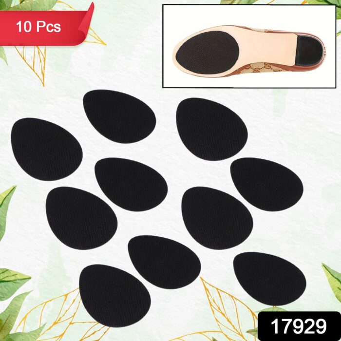 Non-Slip Shoe Pads, Rubber Shoe Sole Protector Pads, Self-Adhesive Shoe Grips Pads Stickers Non Skid for Ladies Shoes, High Heels, Boots (10 Pcs Set) - Image 2