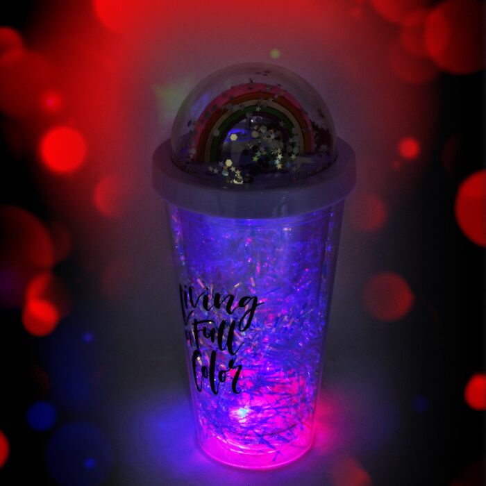 Sipper Bottle with Straw, LED Glow Light  for Kids/Tumbler with Straw/Vacuum Flask/Sipper Plastic Tumbler/Sipper Bottle with Straw (Pack of 1) - Image 4