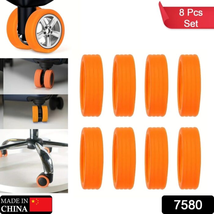 Luggage Wheel Covers, 8 Pcs Luggage Wheel Covers For Suitcase, Reduce Noise For Travel Luggage Suitcase, Silicone Suitcase Wheels Cover, For Protect Suitcase Wheels (8 Pcs) - Image 2
