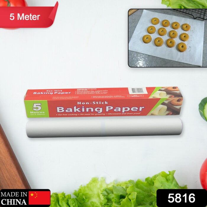Non-Stick Parchment Paper: Easy Cleanup for Baking, Grilling & More (Microwave & Oven Safe / 5 MTR) - Image 2