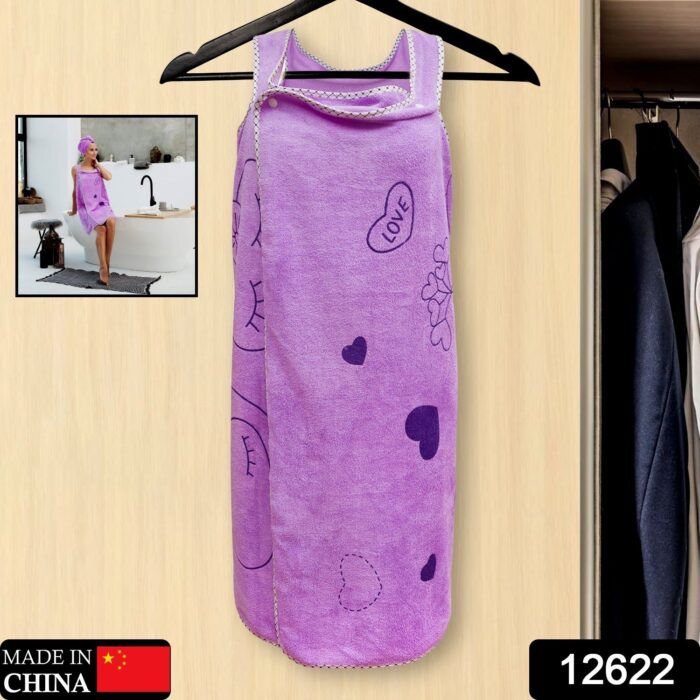 Soft Cotton Bathrobe for Girls & Women | Bath Robe Towel for Women | Quick Dry Dress Towel for Ladies (1Pc) - Image 2