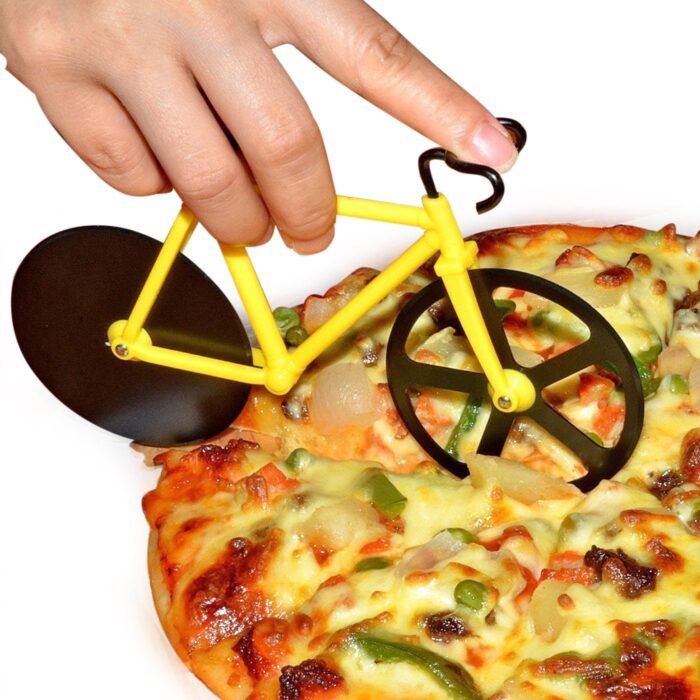 Bicycle Pizza Cutter (1 Pc): Stainless Steel, Unbreakable Handle - Image 3