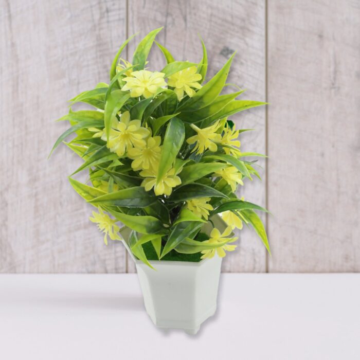 Wild Artificial Flower Plants with Cute Pot | Flower Plant for Home Office Decor | Tabletop and Desk Decoration | Artificial Flower for Balcony Indoor Decor, Plants for Living Room (1 Pc) - Image 4