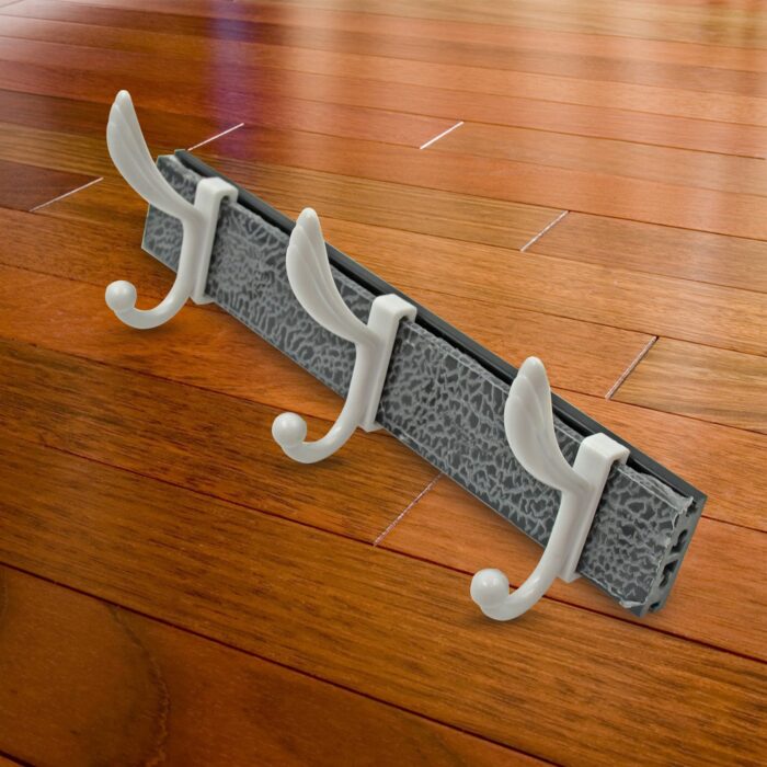 Cloth hanger, Wall Door Hooks Rail for Hanging Clothes for Hanging Hook Rack Rail, Extra Long Coat Hanger Wall Mount for Clothes, Jacket, Hats, 6 Hook - Image 3