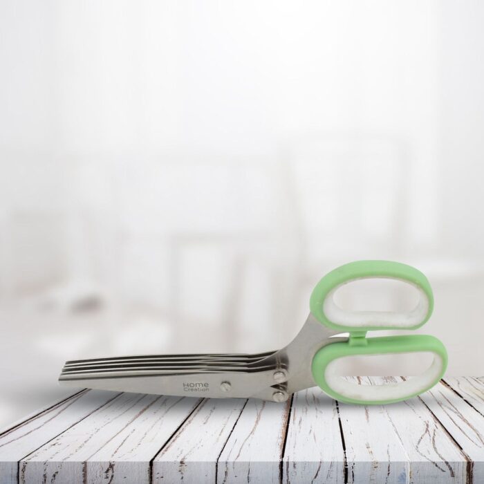 Multifunction Vegetable Stainless Steel Herbs Scissor With 5 Blades (1 Pc) - Image 6