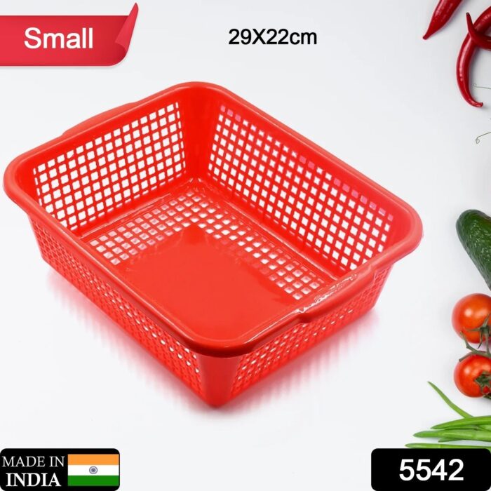 Plastic 1 Pc Kitchen Small Size Dish Rack Drainer Vegetables and Fruits Washing Basket Dish Rack Multipurpose Organizers (29x22CM Mix Color) - Image 2