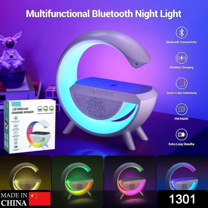 3-in-1 Multi-Function LED Night Lamp with Bluetooth Speaker, Wireless Charging, for Bedroom for Music, Party and Mood Lighting - Perfect Gift for All Occasions  blootuth speaker (Media Player) - Image 2