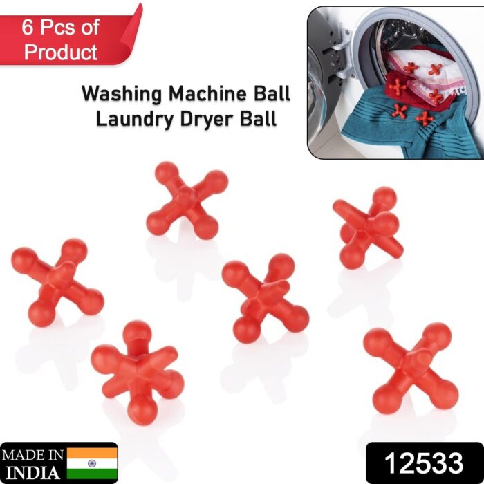 Reusable Eco-Friendly Laundry Washing Balls for Washing Machine, Laundry dryer Ball (6 Pc Set) - Image 2