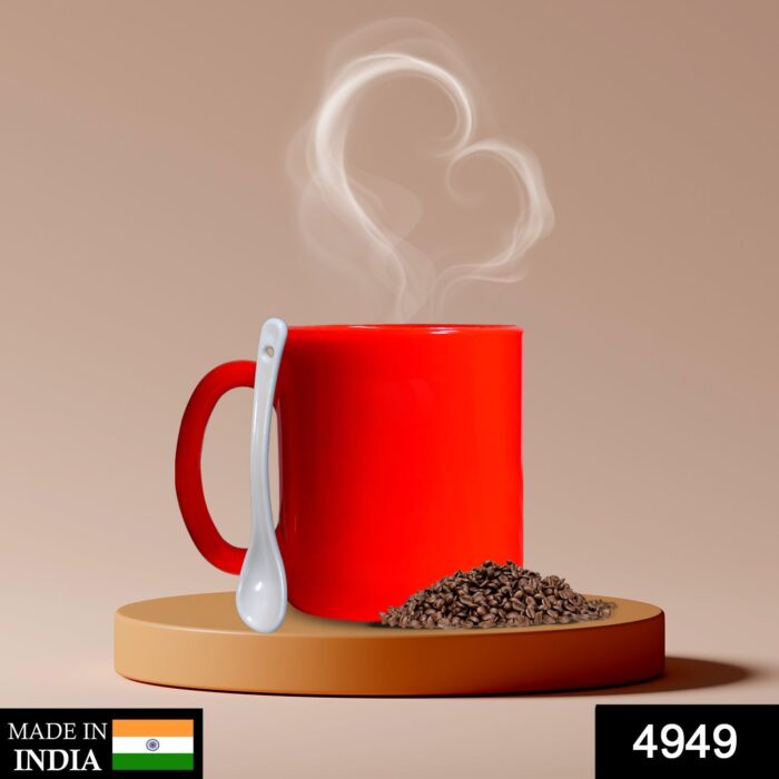 Coffee Mug With Spoon Ceramic Mugs to Gift your Best Friend Tea Mugs Coffee Mugs Microwave Safe. (Mix Colors) - Image 2