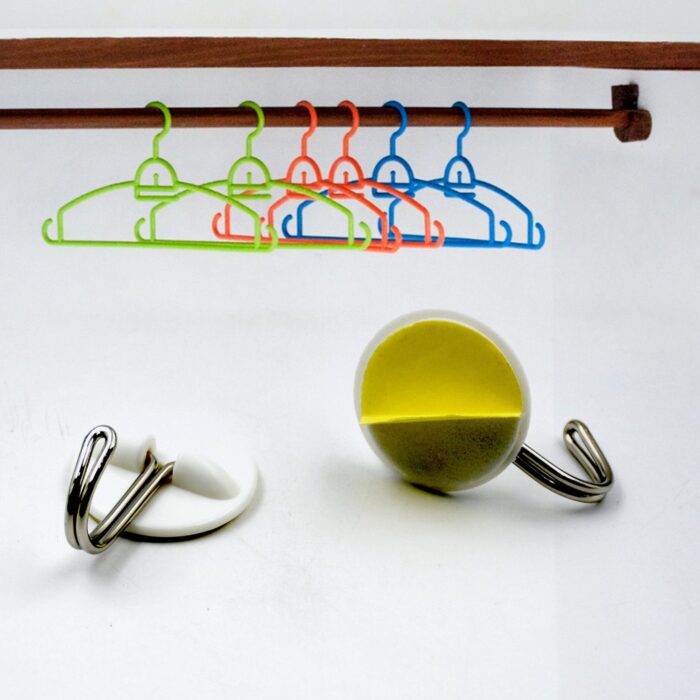 Multipurpose Strong Hook Self-Adhesive hooks for wall Heavy Plastic Hook, Sticky Hook Household For Home, Decorative Hooks, Bathroom & All Type Wall Use Hook, Suitable for Bathroom, Kitchen, Office (5 Pcs Set) - Image 4