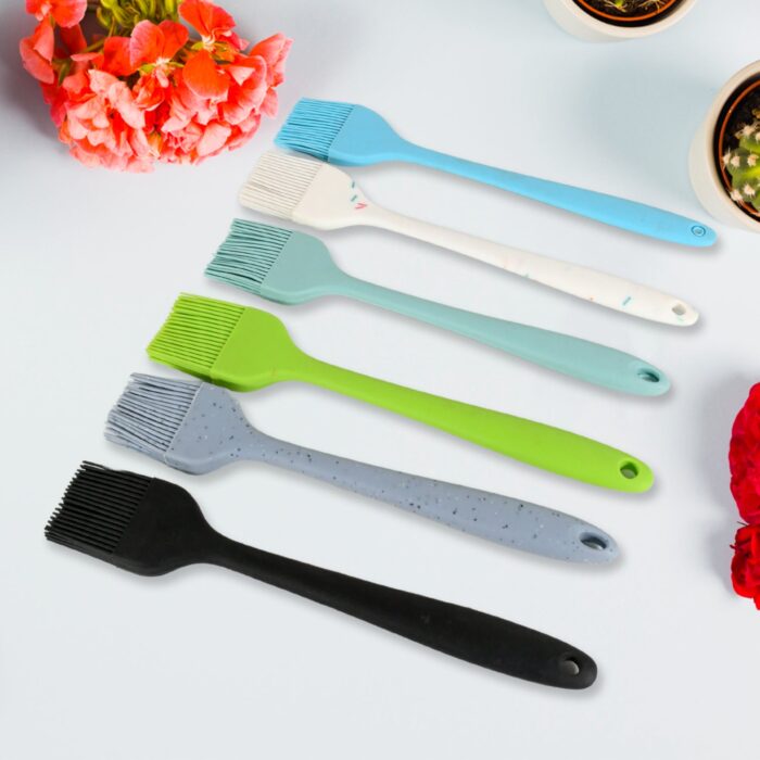 Multipurpose Silicone Spoon, Silicone Basting Spoon Non-Stick Kitchen Utensils Household Gadgets Heat-Resistant Non Stick Spoons Kitchen Cookware Items For Cooking and Baking (6 Pcs Set) - Image 5