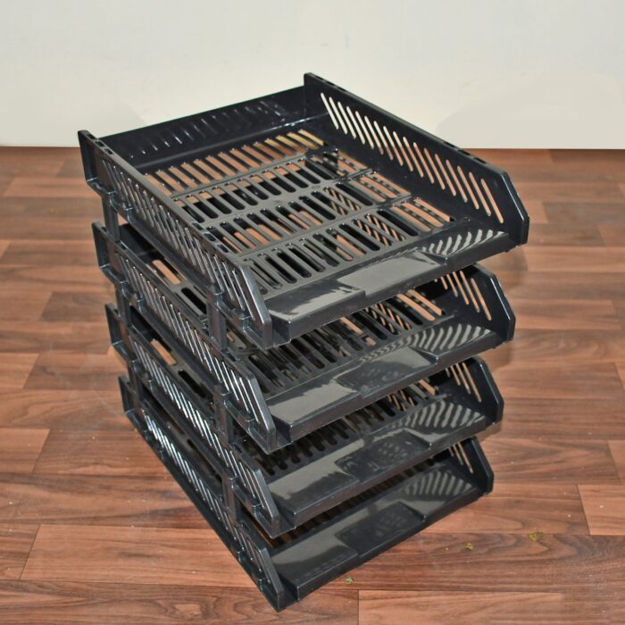 Multifunctional File Rack with Drawers: Desktop Storage for Office Supplies (4 Layers) - Image 4